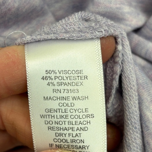 Cupio Gray and Purple Asymmetrical Blouse Relaxed Fit - Picture 4 of 4